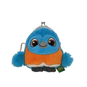 Wild Republic Blue Bird Plush Coin Purse Clutch 7 Inch